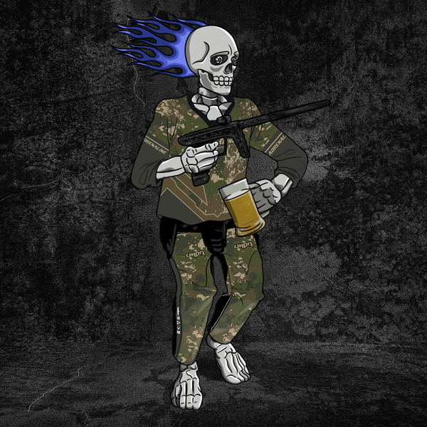 Adrenaline Skully NFT - Dust Black in Woods with Mug - Adrenaline