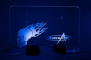 Lighted Adrenaline Display Stand - Clear with Dual Multi-Color LED Arrays - Adrenaline